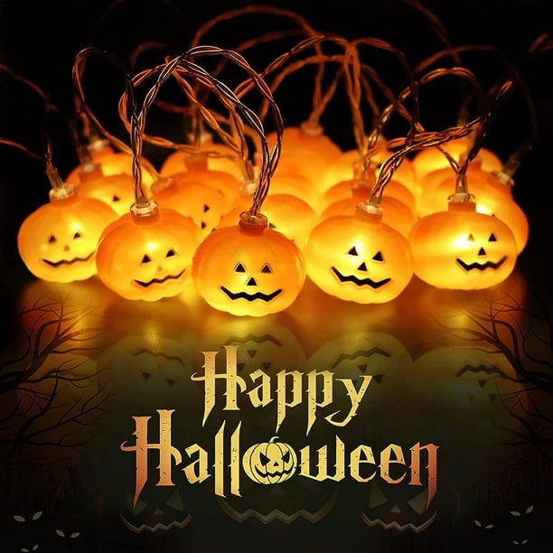 Halloween Pumpkin Skull String Lights 12 bulb Outdoor decoration lighting 